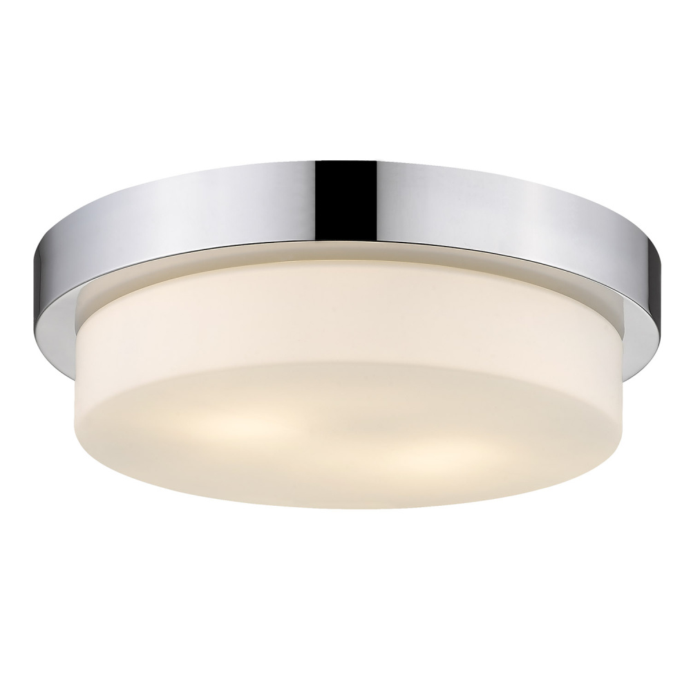 Wry Lighting Morgon 2-light Flush Mount in Chrome